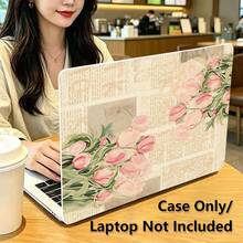 1件相容Macbook的保護殼，鬱金香花朵UV印花圖案，筆電保護套，極簡輕量耐用保護殼，相容Macbook Air Pro 13.3 13.6 14.2 15.3 16.2英吋，適用於13英吋Neo筆電保護殼A3404型號/D14、D16 - 查看 4