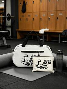 健身主題「Let's Go To The Gym」大容量輕量運動托特包－加強手把、可調節肩帶、可機洗牛津布，適用於瑜伽、健身訓練、通勤、器材收納、返校用品，適合健身愛好者、運動員、旅行者與學生，訓練與運動賽事的完美選擇，輕便攜健身包，方便收納，適合節日禮物、派對禮物、度假禮物與返校禮物 - 彩色 - 查看 10