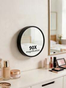 90X Magnifying Makeup Mirror With Strong Suction Cup - High Magnification For Professional Skincare Analysis, Compact Portable Design, Suitable For Home, Salon, Travel Use - Makeup Mirror Beauty Tool - Multicolor - View 4