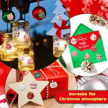 500pcs Roll Merry Christmas Stickers, Christmas Gift Decoration Labels, Scrapbooking Stationery Stickers - Sticker - View 6