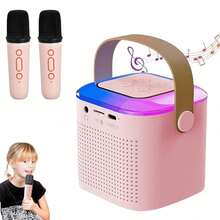 Microfono Karaoke,bocina Con Microfono,karaoke Para Niños - Rosa - Ver 1