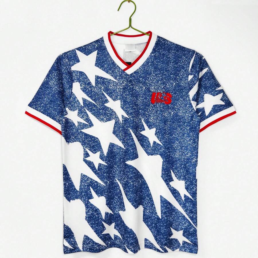 Maglia retrò americana della stagione 1994, stile classico da trasferta, casual Coppa del Mondo - Partita in trasferta degli Stati Uniti del 1994 - Visualizzare 1