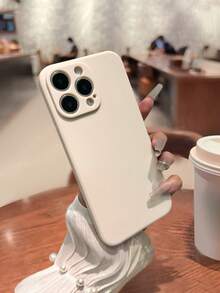 極簡全包覆鏡頭保護手機殼，適用於 iPhone 11/11 Pro/11 Pro Max/X/XR/X Max/XS/12/12 Pro/12 Pro Max/13/13 Pro/13 Pro Max/14/14 Pro/14 Pro Max/14 Plus/15/15 Pro/15 Plus/15 Pro Max/16/16e/16 Plus/16 Pro Max/16 Pro/12 mini/13 mini，防摔防滑舒適軟殼手機保護套 - 米色 - 查看 4