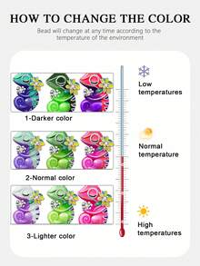 1pc Fashionable Delicate Gentle Flower Chameleon Beaded Pendant, Suitable For DIY Making Bracelets, Necklaces And Other Jewelry, Perfect Gift For Women - Silver - View 8