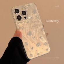 Fashion Phone Cases - Silver Blue Butterfly Summary - View 3
