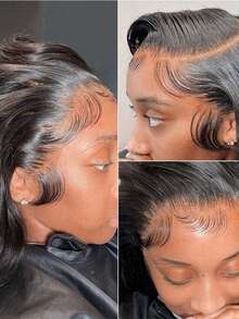 bling hair Parrucca a onde profonde con cinturino regolabile con coulisse, parrucche senza colla, facile da indossare in 3 secondi, 6x4, 5x7, 9x6, parrucca a onde ricce profonde senza colla, parrucca pronta da indossare, parrucca in pizzo pretagliata, capelli umani, 13x4, 13x6, parrucche frontali in pizzo a onde profonde, mezza parrucca pre-sfoltita, adatta ai principianti. - Natural Black - Visualizzare 9