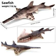 12 Styles 8-14Inch Soft PVC Sea Animal Models, Shark Turtle Octopus Manta Ray, Kids Educational Birthday Toy Gift - Multicolor - View 7