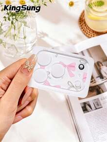 Kingsung Pink Bow Pattern Camera Lens Protector Film, Compatible With IPhone 17 Pro/17 Pro Max, Tempered Glass Lens Film, Phone Accessory, Transparent Anti-Scratch Camera Cover, Birthday Gift For Family And Friends - Multicolor - View 4