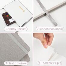 Vienrose Watercolor Sketchbook, 5.5"X5.5" Watercolor Journal With 24 Sheets 140 LB (300 GSM) Cotton Watercolor Paper, Grey Linen Cover Water Coloring Sketch Book As Travel Notebook - ColorB - View 5