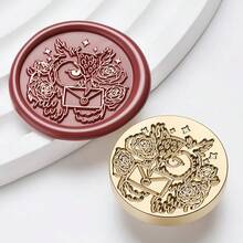 1件 七月新品 信封系列蠟封印章頭 多款創意信封圖案 可用於信封封口、書籤、剪貼簿、文具、禮物裝飾的蠟封工具 - 信封系列 - 查看 22