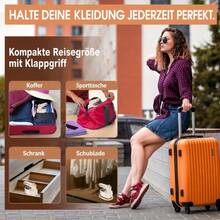 Tragbarer Mini-Dampfglätter für Kleidung, faltbares Reise-Design, leichtes Gehäuse mit 50 ml Wassertank, geeignet für Hemden, Blusen, Kleider und leichte Stoffe, Beige/Grün - WEISS - Übersicht 7