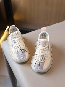 Kids Casual Shoes Spring/Autumn Sports Running Shoes Unisex Versatile Fashion Slip-On - Beige - View 4