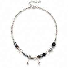 Multi-Style Combination Fashion Stainless Steel Unisex Mid-Length Necklaces, Personalized Mainstream Design Suitable For Holiday Parties, Music Festivals, DJ Bars, Street Style Accessories - Silver - View 11