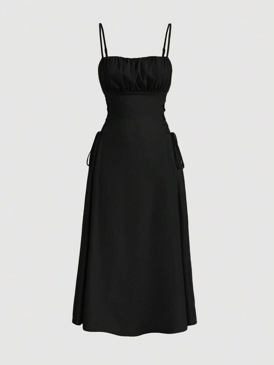 Women Midi Dresses - 黑色 - 查看 1