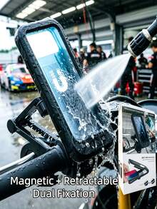 Waterproof Bicycle Phone Holder, 360° Adjustable Motorcycle Handlebar Phone Mount, Universal Phone Holder, Cycling Accessories - Multicolor - View 4