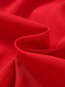 Halloween Girls Fashion Rhinestone Velvet Bat Mesh Dress - Red - View 8
