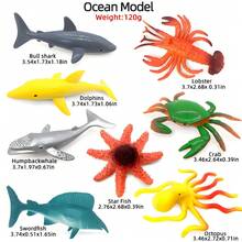12Pcs 1-3Inch PVC Sea Animal Figures, Manatee Whale Shark Dolphin Turtle Model, Kids Educational Toy, Birthday Cake Decor Gift - 12 Exquisite Small Ocean - View 12