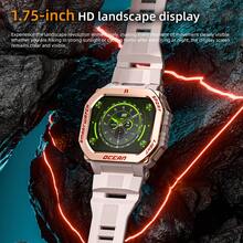 LOKMAT OCEAN GT Smartwatch, 1.75-Inch Screen, Bluetooth Calling, Push Notifications, Heart Rate, Sleep, Blood Oxygen, Health Monitoring, IP68 Waterproof, Sedentary Reminder, Remote Photo Taking, Music Control, Outdoor Compass Sports Watch - View 4