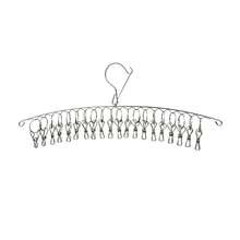 Stainless Steel Multi-Function Drying Rack For Socks Underwear Laundry, Anti-Wind Hanging Clothes Dryer Stand, Portable Dormitory Essential Organizer, Indoor Air Dry Solution For Delicates Garments - 20 Clips - View 11