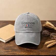 1pc Gothic Casual Washed Men Hat, Featuring ' Flag And Letters' Print Design. It's Perfect For Sun Protection,Shade ,Outdoor Activity. - Multicolor - View 13