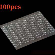 100pcs Transparent Reusable Mounting Stickers - Double-Sided Adhesive Dots, Suitable For Hanging Pictures And Balloons On Walls, Removable Poster Glue, Transparent Strong Adhesive Tape - A - View 11