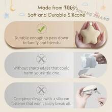 Nordic Style Creative Portable Silicone Storage Box, Baby Pacifier Silicone Storage Box, Five-Pointed Star Storage Bag, Baby Stroller Storage Hanging Bag - Multicolor - View 8