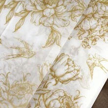 20PCS/50PCS Translucent Series Gold Rose Pattern Envelope,Sulfuric Acid Paper Blank Envelope,Gift Card &Greeting Card Envelopes For All Occasions,High-Quality Stationery - Flower/Gold - View 7
