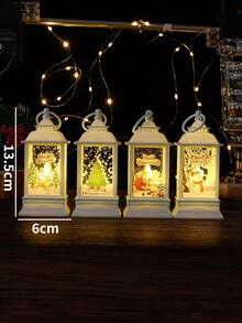 兒童聖誕4件組禮品套裝，創意小夜燈桌面擺飾，聖誕裝飾場景道具 - 聖誕節氣氛燈 - 查看 8