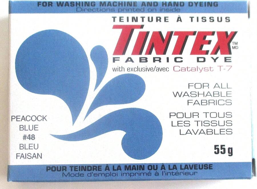 TINTEX Brand Peacock Blue Fabric Dye #48 - White - View 1
