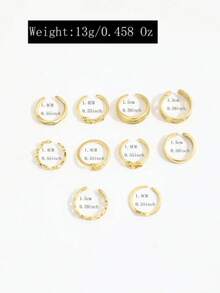 10 Creative Letter, Heart-Shaped, And Leaf Shaped Foot Ring Sets, Geometric Stackable Women's Foot Rings - Gold 2 - View 4
