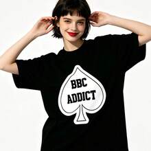 BBC Use Only Black Queen Of Spades QOS Graphics Top Tshirt Sexy Tank Tops Naughty Hotwife Adult Humor Fun Flirtation Streetwear,Summer Tops,Y2k - Black - View 4