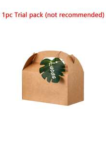 1/6/12/24 buah Kotak Hadiah Kertas Kraft, Motif Daun Palem, Dengan Pegangan Portabel, Cocok Untuk Permen, Kue, Camilan, dll., Untuk Pesta Lajang, Pesta Pernikahan, Pernikahan, Kotak Hadiah Ucapan Terima Kasih Tamu, Wadah Hadiah Pesta Tema Hutan Tropis Luar Ruangan - kotak kertas kraft - View 11