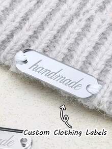 Custom Clothing Labels, Custom Acrylic Decorative Labels, Suitable For Sewing, Handmade, Boutique, Wedding And Birthday Gifts / Luxury DIY Clothing Tags, Decorative Buttons - Multicolor - View 3