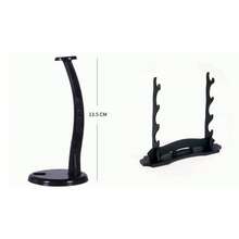 1/2 piezas Soporte de exhibición de modelo de espada de varios estilos, soporte de figura de arma mini para colección de escritorio, base de exhibición universal para espadas largas y cortas, soporte de exhibición de modelo de espada multifunción, soporte para varita mágica, estante de almacenamiento de cuchillos de juguete. - Negro - Ver 31