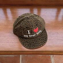 1 pieza Gorra de béisbol vintage de estilo coreano Chao Ins con estampado de leopardo, camuflaje y corazón, ala plana, estilo americano, para hombres y mujeres - Multicolor - Ver 8