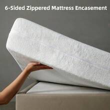 Zippered Mattress Encasement, Mattress Cover Protector, Breathable Waterproof Bed Sheet Skin? Friendly Knit Deep Pocket Sheet Cover- (Depth 14''-15'', King 76''x80'') - King + Depth 14''-15'' - View 7