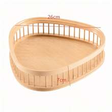 Nordic Teardrop Slatted Decor Tray, Multipurpose Tabletop Display Organizer Tray, Desktop Cosmetic & Fragrance Storage Tray, Home Decor Ornament Arrangement Tray, Not For Direct Food Contact - Champagne - View 6