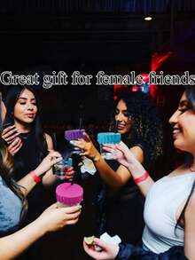 6pcs/12pcs Reusable Waterproof Drink Cup Covers, With Straw Hole, To Protect Drinks From Being Pierced At Bars - Multicolor - View 2