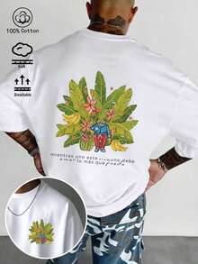 Herren Slim Fit T-Shirt Puerto Rico Rabbit "DtMF" mit einzigartigem lustigem Frosch-Print, lässiges Outfit für Urlaub, Reisen und Strand. - Blanc 5 - Übersicht 1