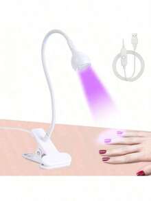 LED Gooseneck UV Nail Lamp, 3W Flexible Lamp Head, Anti-Discoloration Technology, 30s Fast Drying Gel Nail Polish, Plug And Play Portable Design, Suitable For Home DIY Nail Salon, Perfect Gift For Women, Christmas And Valentine's Day - Multicolor - View 16
