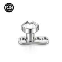 1 Set F136 Titanium Alloy 5A Flat Bottom Czech Cubic Zirconia Skin Piercing Stud Clavicle Implant Piercing Jewelry 3-5mm - Nail Embedment (1 Set) - View 33