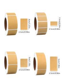 800/420/320/260pcs Kraft Paper Self-Adhesive Stickers, Writable Labels, Classification Storage Marking Stickers, Memo Stickers, Name Tags - Multicolor - View 2