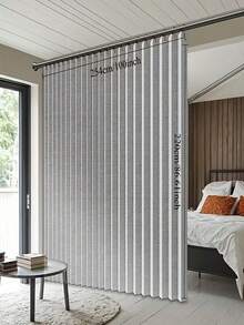 1 Rideau de cloison pliable sans tringle, rideau de porte toutes saisons, tissu suspendu esthétique, rideau de cloison pliable pour maison de location, chambre à coucher, sensation haut de gamme, convient pour le salon, la chambre à coucher et d'autres scènes - 1PC - Voir 10
