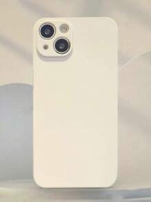 極簡全包覆鏡頭保護手機殼，適用於 iPhone 11/11 Pro/11 Pro Max/X/XR/X Max/XS/12/12 Pro/12 Pro Max/13/13 Pro/13 Pro Max/14/14 Pro/14 Pro Max/14 Plus/15/15 Pro/15 Plus/15 Pro Max/16/16e/16 Plus/16 Pro Max/16 Pro/12 mini/13 mini，防摔防滑舒適軟殼手機保護套 - 米色 - 查看 1