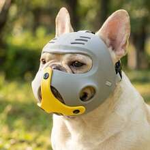 Dog Muzzle, Soft EVA Material Covered Muzzles For Medium Large Dogs, Poisoned Bait ProtectionMuzzle With Adjustable Straps, Prevent Biting Chewing And Licking Suitable For French Fightingdogs - Multicolor - View 9
