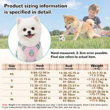 Summer Lightweight Dog Harness, Embroidered Pocket Design, Breathable Mesh Material, Soft Waterproof Fabric, Can Be Worn After Grooming, No Friction Pain, Equipped With Metal Buckle And Anti-Burst Pull Handle, Suitable For Small/Medium Dogs. Non-Chafing Leash - Beige - View 3