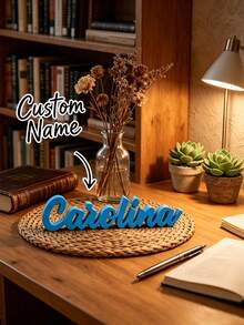 Personalized Desktop Name Decoration - Customized Text And Name, Create Your Exclusive Ornament, Macaron Color Palette, Fashionable Decor, Perfect Gift For Holidays And Back To School Gift For Teachers - Multicolor - View 6