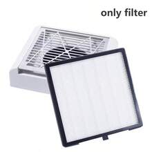 3PCS Replacement Filter Compatible With 858-2 Nail Dust Collector, Black Frame White Mesh Reusable Washable Filter Screen, Easy Clean Swap For Manicure Vacuum - Black and White - View 3