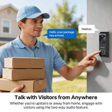 ZHXINSD 4MP Wireless Video Doorbell, Dual-Band WiFi 2.4G/5.8GHz Concurrent Transmission Doorbell Monitoring Camera, Two-Way Audio, Motion Detection Alert, Cloud Storage Recording, 4500mAh Ultra-Low Power Consumption Long Standby, Home Front Door Security First Choice - View 10