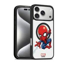 Miniso Marvel Plaid Spider-Man Couple MagSafe Magnetic Charging Compatible With IPhone 18 Pro Max/18 Pro/17/17 Pro Max/16 Pro/15/16 Plus/14/13/17 Air/17 Pro/15 Pro Max/12 Pro Student Men's Anti-Drop Protective Case Compatible With Apple - Black - View 4